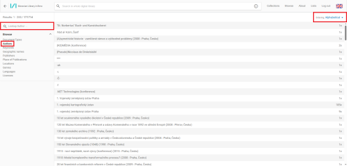 Browse by author and in alphabetical order