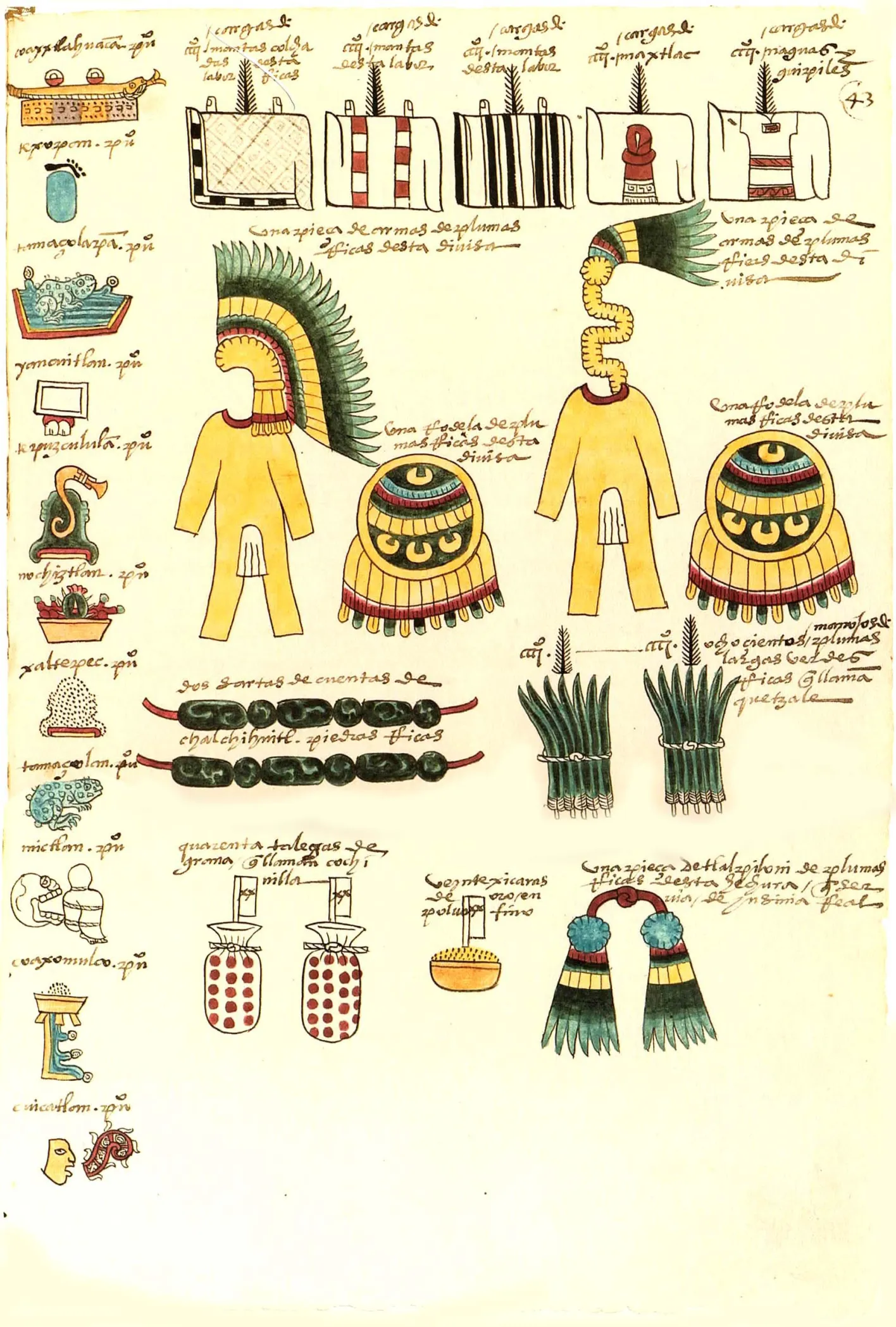 Codex Mendoza folio 43r