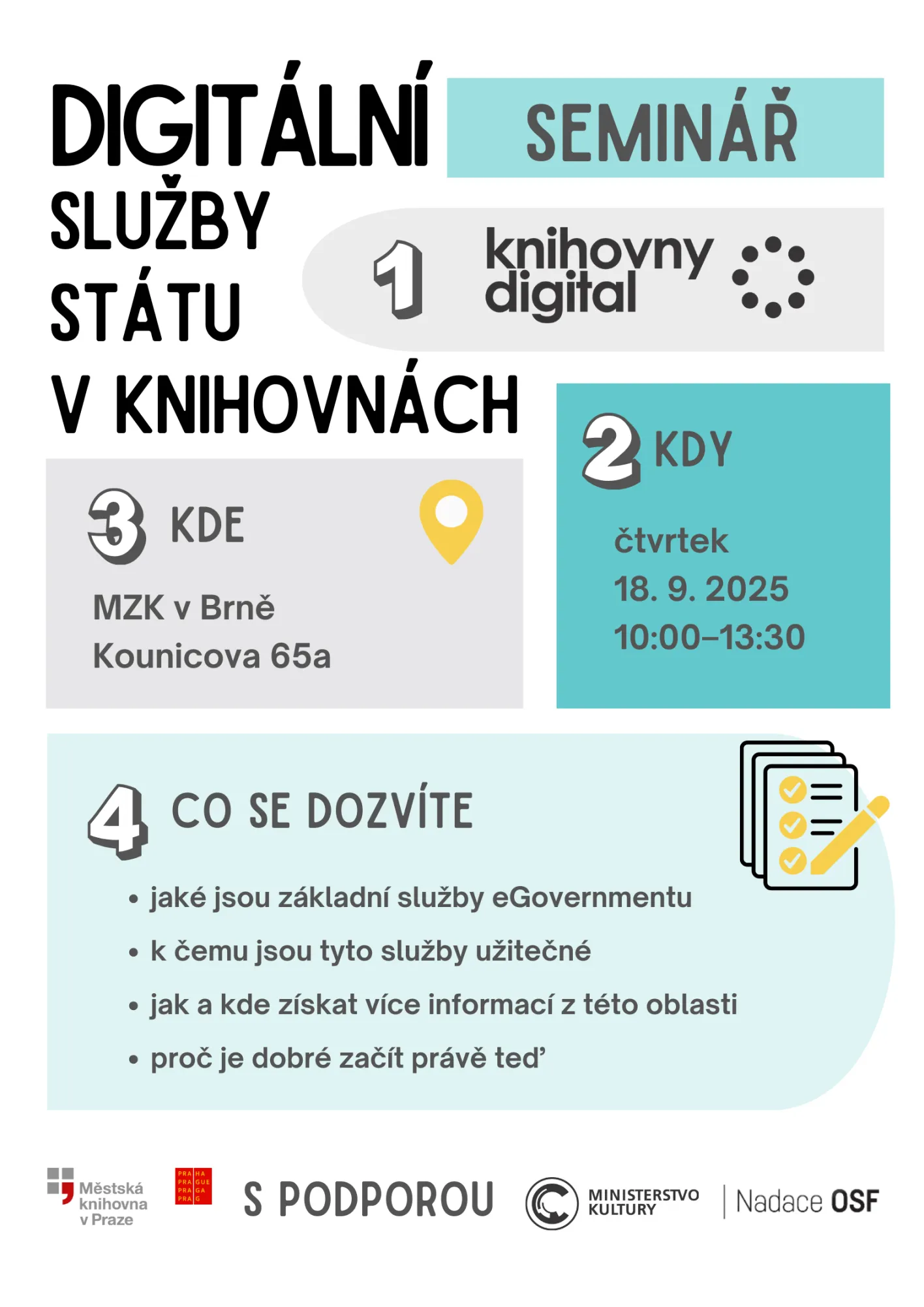Digitální služby státu v knihovnách - MZK