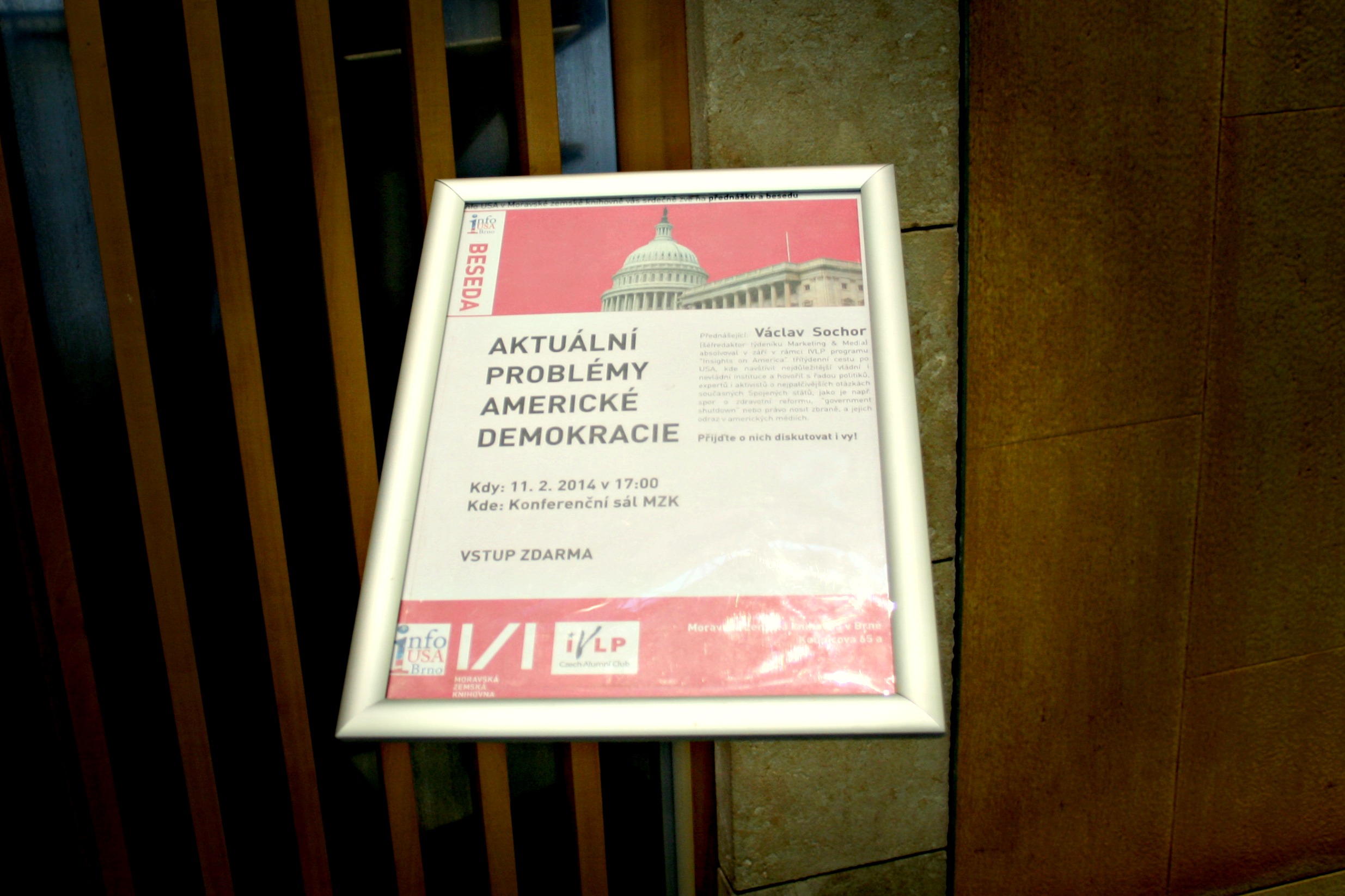 Přednáška a diskuse: Aktuální problémy americké demokracie