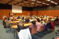 Konfereční sál s posluchači první přednášky II. cyklu "Rakouská knihovna v přednáškách"