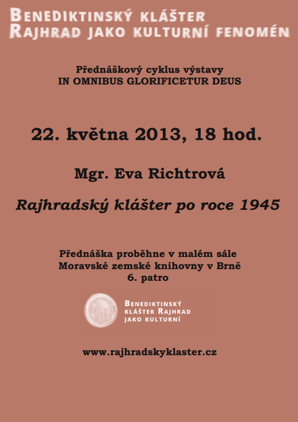 Mgr. Eva Richtrová: Rajhradský klášter po roce 1945