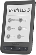 C-TECH Lexis hmotnost: 195 g 6" displej E-Ink Carta HD, rozlišení 1024x758, integrované nasvícení, dotykový; Rozměry 117 x 171 x 9mm CPU 1 Ghz dual core, 512 MB RAM Android OS 4.2 Podporované formáty: PDF, EPUB, TXT, DJVU, HTML, RTF, FB2, DOC, MOBI, CHM, PNG, JPG, TIFF, BMP audio výstup: podpora MP3 a WAV (nutnost připojit sluchátka nebo externí reproduktory) interní paměť 8GB s možností rozšíření MicroSDHC kartou až o 32GB C-TECH Lexis Pocketbook Touch HD 631 hmotnost: 180 g 6 palců E-Ink® Carta HD 1448 x 1072 pixelů, 300ppi, integrované nasvícení, 16 odstínů šedi; Rozměry: 175,9 х 113,5 х 9 mm; Dotykový displej: ano, infračervené snímání podporované formáty: PDF, PDF (DRM), EPUB, EPUB (DRM), DJVU, FB2, DOCX, RTF, PRC, TCR, TXT, CHM, HTM, HTML, MOBI, ACSM, JPEG, BMP, PNG, TIFF Procesor: 1 GHz Operační paměť: 512MB Vnitřní kapacita: 8GB (k dispozici pro uživatele cca 7,1GB) Pocketbook Touch HD 631 Pocketbook 626 Touch Lux 3 C-TECH Lexis hmotnost: 195 g 6" displej E-Ink Carta HD, rozlišení 1024x758, integrované nasvícení, dotykový; Rozměry 117 x 171 x 9mm CPU 1 Ghz dual core, 512 MB RAM Android OS 4.2 Podporované formáty: PDF, EPUB, TXT, DJVU, HTML, RTF, FB2, DOC, MOBI, CHM, PNG, JPG, TIFF, BMP audio výstup: podpora MP3 a WAV (nutnost připojit sluchátka nebo externí reproduktory) interní paměť 8GB s možností rozšíření MicroSDHC kartou až o 32GB C-TECH Lexis Pocketbook Touch HD 631 hmotnost: 180 g 6 palců E-Ink® Carta HD 1448 x 1072 pixelů, 300ppi, integrované nasvícení, 16 odstínů šedi; Rozměry: 175,9 х 113,5 х 9 mm; Dotykový displej: ano, infračervené snímání podporované formáty: PDF, PDF (DRM), EPUB, EPUB (DRM), DJVU, FB2, DOCX, RTF, PRC, TCR, TXT, CHM, HTM, HTML, MOBI, ACSM, JPEG, BMP, PNG, TIFF Procesor: 1 GHz Operační paměť: 512MB Vnitřní kapacita: 8GB (k dispozici pro uživatele cca 7,1GB) Pocketbook Touch HD 631 Pocketbook 626 Touch Lux 3